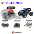 J-M SUPPLIES - RCScrewZ Metal Shielded Bearings los137b for Losi LMT 4X4 Solid Axle Monster RTR (LOS04021) | SET - 