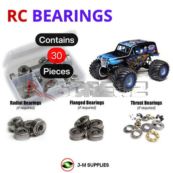 J-M SUPPLIES - RCScrewZ Metal Shielded Bearings los137b for Losi LMT 4X4 Solid Axle Monster RTR (LOS04021) | SET - 