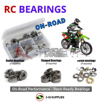 J-M SUPPLIES - RCScrewZ Metal Shielded Bearings los141b for Losi 1/4 Promoto-MX RTR (#LOS06000) RC Motorcycle | SET - 