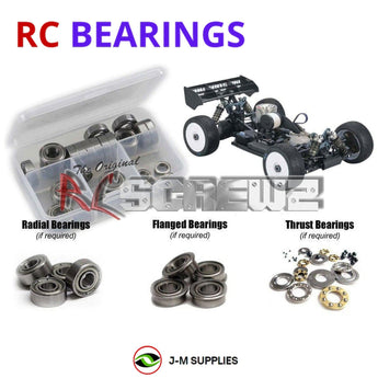 J-M SUPPLIES - RCScrewZ Metal Shielded Bearings mug038b for Mugen Seiki MBX8 Nitro 1/8th E2021 RC Car | SET - 