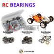 Representative image of an RCScrewZ metal-shielded bearing kit for Serpent S811 Cobra Truggy 1/8 Nitro (#600383); exact bearing sizes and quantities vary by RC model.