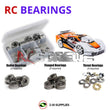Representative image of an RCScrewZ metal-shielded bearing kit for Serpent Cobra GT 1/8 Nitro #600040; exact bearing sizes and quantities vary by RC model.
