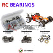 Representative image of an RCScrewZ metal-shielded bearing kit for Serpent Cobra-TE 1/8th EP Truggy (SER600033); exact bearing sizes and quantities vary by RC model.