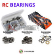 Representative image of an RCScrewZ metal-shielded bearing kit for Serpent Viper 989e 1/8 On-Road EP Touring (#904005); exact bearing sizes and quantities vary by RC model.