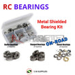 Representative image of an RCScrewZ metal-shielded bearing kit for Tamiya TA01/TA02 1/10 Electric 4WD Touring/Rally (58096); exact bearing sizes and quantities vary by RC model.