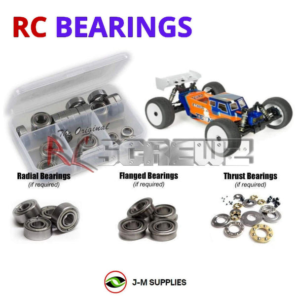J-M SUPPLIES RC Parts Store - RCScrewZ Metal Shielded Bearings tek030b for Tekno RC ET48 2.2 1/8th 4WD Truggy (TKR9605) | SET