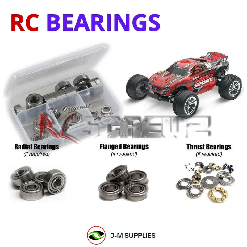 J-M SUPPLIES - RCScrewZ Metal Shielded Bearings tra083b for Traxxas Nitro Sport 1/10 2WD Truck (#45104) | PRO - 