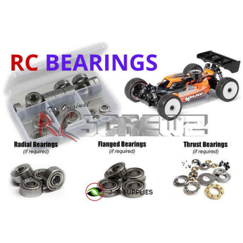 J-M SUPPLIES RC Parts Store - RCScrewZ Metal Shielded Bearings xra166b for Team XRAY XB8 2024 1/8th Nitro Buggy (#350019) | UPG