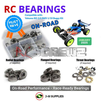 J-M SUPPLIES RC Parts Store - RCScrewZ Metal Shielded Bearings yok065b for Yokomo RO 2.0 2WD 1/10 Buggy Kit | SET