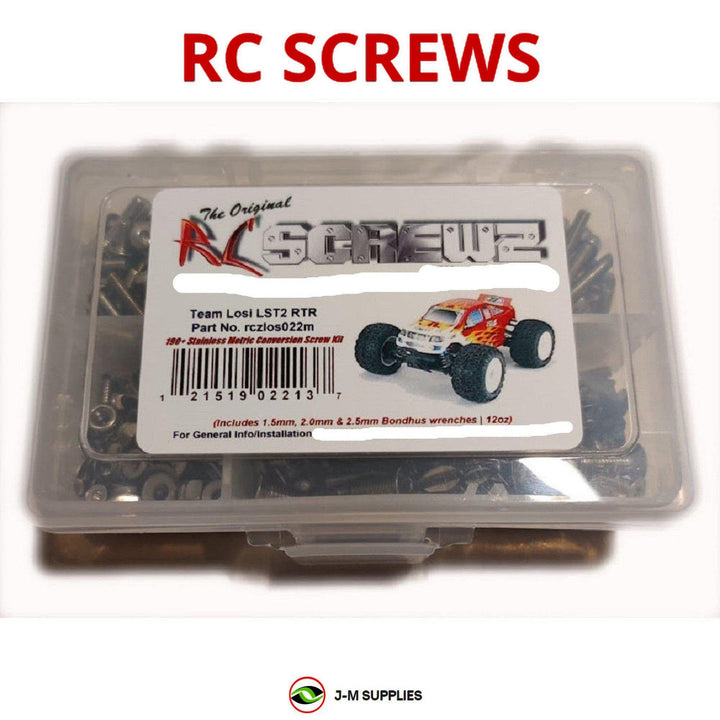 J-M SUPPLIES - RCScrewZ Metric Stainless Screw Kit los022m for Losi LST2 1/8 Nitro Monster Truck (#LOSB0015) | PRO - los022m