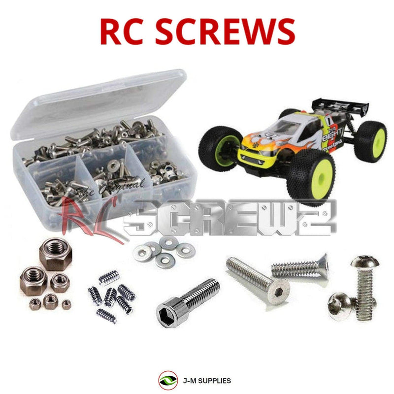 J-M SUPPLIES - RCScrewZ Metric Stainless Screw Kit los028m for Losi 8ight-T 1/8 4WD Truggy Nitro RTR LOS04011 | SET - 
