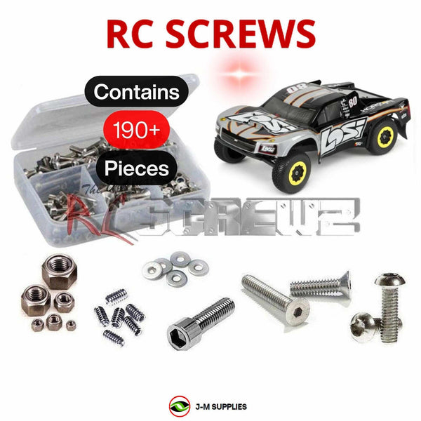 J-M SUPPLIES - RCScrewZ Metric Stainless Screw Kit los056m for Losi XXX-T SCT 1/10th 2WD Electric (LOS03002) | PRO - 
