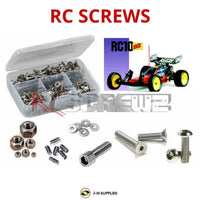 Representative image of an RCScrewZ stainless steel metric conversion screw kit for Team Associated RC10B2 B2 1/10 Electric Buggy (9000, 9011); exact kit contents vary by RC model.