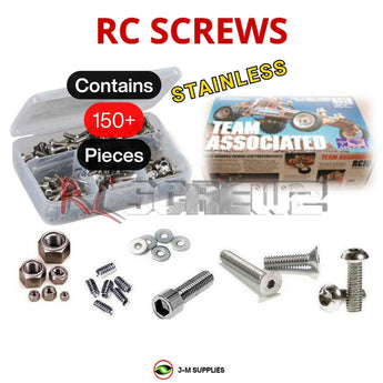 Representative image of an RCScrewZ stainless steel metric conversion screw kit for Team Associated RC10 Classic 1/10 2WD Buggy (6007, 6035, 6036); exact kit contents vary by RC model.