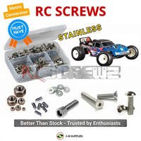 Representative image of an RCScrewZ stainless steel metric conversion screw kit for Team Associated RC10GT2 GT2 1/10 Nitro Stadium Truck (7080, 7092); exact kit contents vary by RC model.