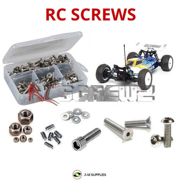 Representative image of an RCScrewZ stainless steel metric conversion screw kit for Team Associated B44.2 FT 1/10 Electric 4WD Buggy (9062); exact kit contents vary by RC model.