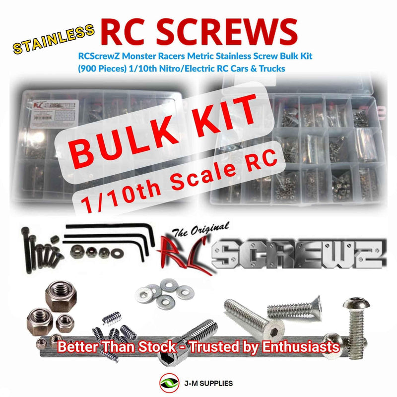 Representative image of an RCScrewZ stainless steel metric conversion screw kit for Universal 1/10 Scale RC Cars & Trucks/Monster Trucks ✅; exact kit contents vary by RC model.