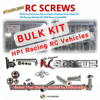 RCScrewZ Monster Racers Metric Stainless Screw Bulk Kit - HPI Vehicles RC (900 Pieces) (mrm008)