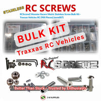 Representative image of an RCScrewZ stainless steel metric conversion screw kit for Universal Traxxas RC Vehicles On-Road / Off-Road ✅; exact kit contents vary by RC model.