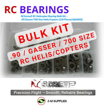 J-M SUPPLIES RC Parts Store - RCScrewZ RC Helicopter Bearing Bulk Kit – .90/Gasser/700 Size Helis/Copters (120 Pieces) (bbh003)