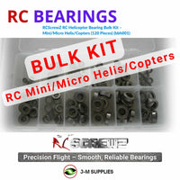 J-M SUPPLIES RC Parts Store - RCScrewZ RC Helicopter Bearing Bulk Kit – Mini/Micro Helis/Copters (120 Pieces) (bbh001)