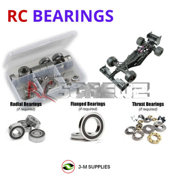 J-M SUPPLIES - RCScrewZ Rubber Shielded Bearing Kit 3rac005r for 3 Racing Sakura FGX RC Car | SET - 