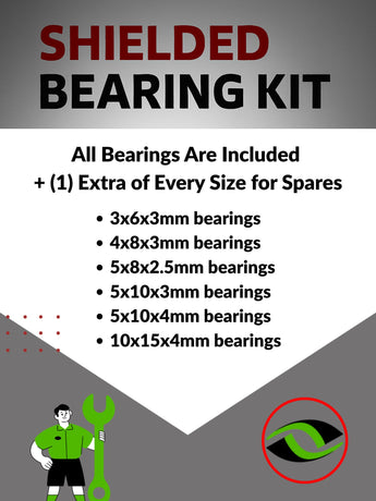 J-M SUPPLIES RC Parts Store - RCScrewZ Metal Shielded Bearing Kit 3rac009b for 3Racing Sakura D4 1/10 Electric AWD On-Road Drift Car | PRO