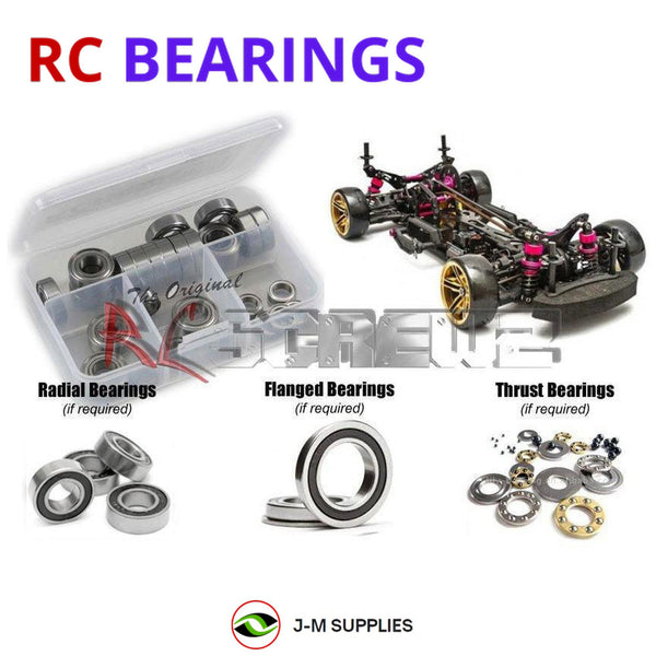 J-M SUPPLIES RC Parts Store - RCScrewZ Rubber Shielded Bearing Kit 3rac009r for 3Racing Sakura D4 1/10 Electric AWD On-Road Drift Car | PRO