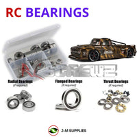Representative image of an RCScrewZ rubber-sealed bearing kit for ARRMA INFRACTION 6S BLX 1/7 Electric 4WD Street Truck (ARA109001); exact bearing sizes and quantities vary by RC model.