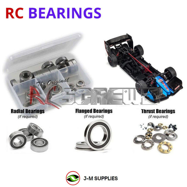RCScrewZ Rubber Shielded Bearing Kit ara021r for ARRMA Limitless 6S BLX 1/7 Electric 4WD Brushless Street Speed Roller (ARA109011, 109011) | SET