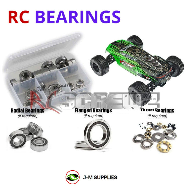 RCScrewZ Rubber Shielded Bearing Kit ara025r for ARRMA Fazon Voltage MEGA 1/10 Electric 2WD Brushed Monster Truck (AR102664, AR102675, 102664, 102675) | SET