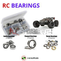 Representative image of an RCScrewZ rubber-sealed bearing kit for ARRMA KRATON 6S EXB 1/8 Electric 4WD MT (ARA106053); exact bearing sizes and quantities vary by RC model.