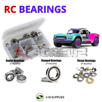 Representative image of an RCScrewZ rubber-sealed bearing kit for ARRMA MOJAVE GROM 223S BLX 1/16 4WD Desert Truck (ARA2304); exact bearing sizes and quantities vary by RC model.