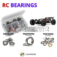 Representative image of an RCScrewZ rubber-sealed bearing kit for ARRMA TYPHON GROM 223S BLX 1/14 4WD Buggy (ARA2306); exact bearing sizes and quantities vary by RC model.