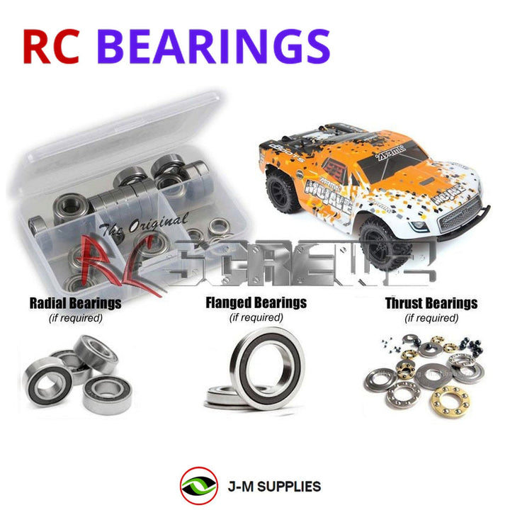 Representative image of an RCScrewZ rubber-sealed bearing kit for ARRMA Mojave MEGA 1/10 2WD Short Course Desert Truck (AR102534); exact bearing sizes and quantities vary by RC model.