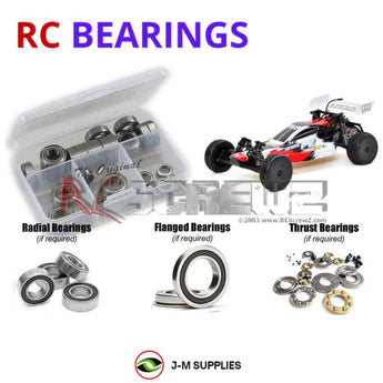 J-M SUPPLIES RC Parts Store - RCScrewZ Rubber Shielded Bearing Kit arrm006r for ARRMA ADX-10 1/10 Electric 2WD Off-Road Race Buggy (AR102131, 102131) | PRO