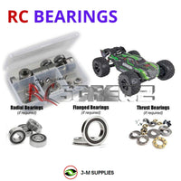 Representative image of an RCScrewZ rubber-sealed bearing kit for ARRMA Kraton 6S BLX V1 1/8 4WD Monster Truck (AR106005); exact bearing sizes and quantities vary by RC model.