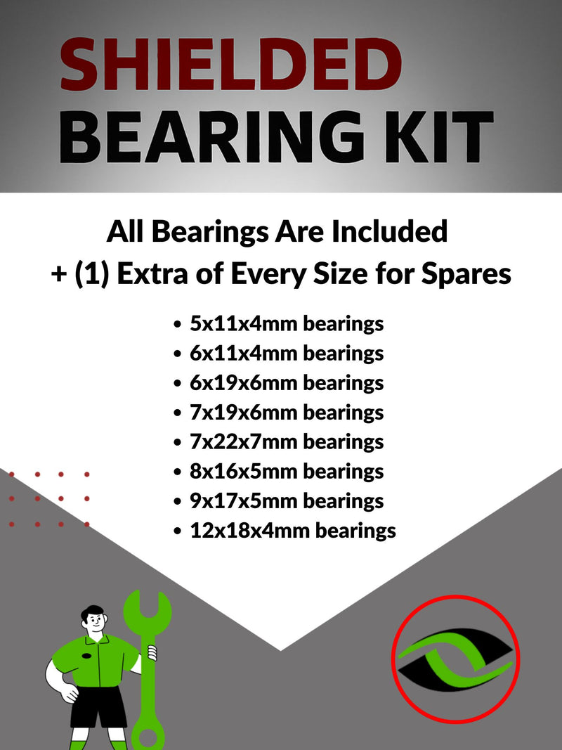 Upgrade Your RC Car with Rubber Shielded Bearings for ARRMA Nero Big Rock 6S 1/8 | arrm013r - High Performance Upgrade | Durable & Reliable - by J-M SUPPLIES