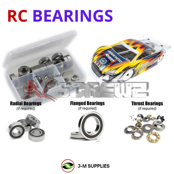 Representative image of an RCScrewZ rubber-sealed bearing kit for Team Associated TC7.2 FT 1/10 4WD Touring Car (30122); exact bearing sizes and quantities vary by RC model.