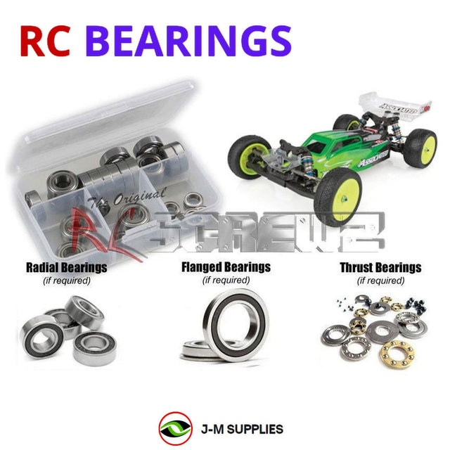 RCScrewZ Rubber Shielded Bearing Kit asc104r for Team Associated RC10B6.2D Team Kit 1/10 Electric 2WD Dirt Off-Road Buggy (#ASC90024, #90024) | SET