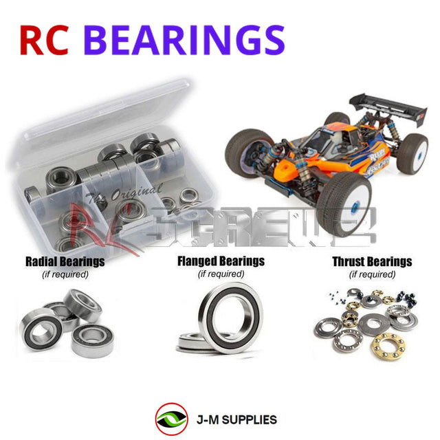 RCScrewZ Rubber Shielded Bearing Kit asc105r for Team Associated RC8B3.2 Team Kit 1/8 Nitro 4WD Off-Road Buggy (#80939, #ASC80939) | SET