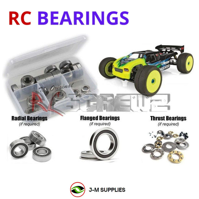 RCScrewZ Rubber Shielded Bearing Kit asc112r for Team Associated RC8T3.2 Nitro Team Kit 1/8 Nitro 4WD Off-Road Truggy (#80943) | SET