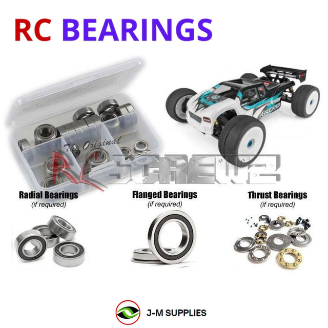 RCScrewZ Rubber Shielded Bearing Kit asc113r for Team Associated RC8T3.2e Team Kit 1/8 Electric 4WD Off-Road Truggy (#80944, #ASC80944) | SET