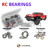 Representative image of an RCScrewZ rubber-sealed bearing kit for Team Associated Pro4 SC10 RTR 1/10 4WD SCT (20530, 20531); exact bearing sizes and quantities vary by RC model.