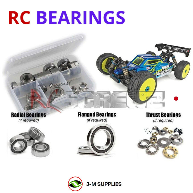 RCScrewZ Rubber Shielded Bearing Kit asc119r for Team Associated RC8B4e Team Kit 1/8 Electric 4WD Off-Road Buggy (#ASC80946, #80946) | SET