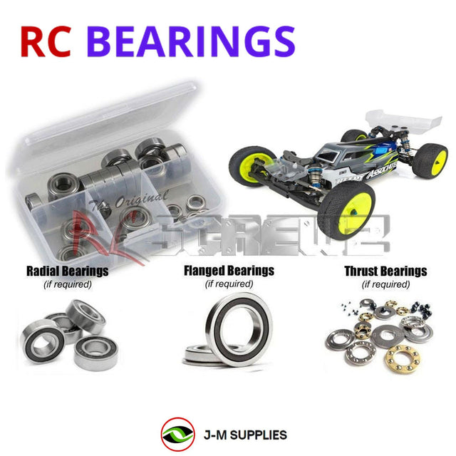 RCScrewZ Rubber Shielded Bearing Kit asc121r for Team Associated RC10B6.4D Team Kit 1/10 Electric 2WD Dirt Off-Road Buggy (#90035) | SET