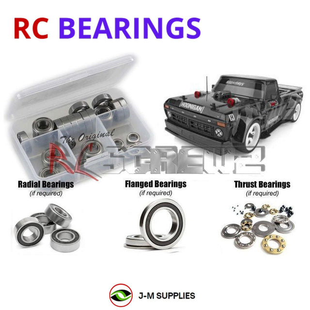 RCScrewZ Rubber Shielded Bearing Kit asc126r for Team Associated Apex2 Hoonitruck RTR 1/10 Electric 4WD On-Road Street Truck (#30123) | SET