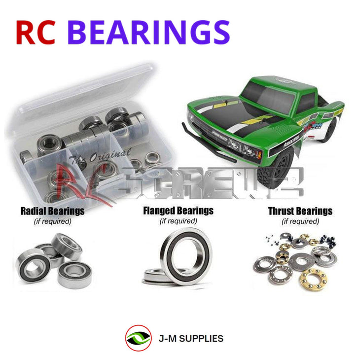 Representative image of an RCScrewZ rubber-sealed bearing kit for Team Associated Pro2 LT10SW 1/10 2WD SCT (70023); exact bearing sizes and quantities vary by RC model.