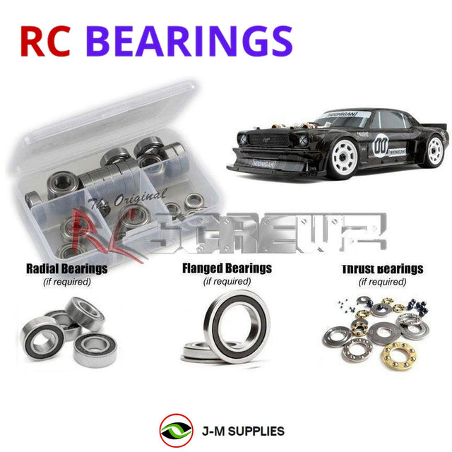 RCScrewZ Rubber Shielded Bearing Kit asc143r for Team Associated Hoonigan SR7 Hoonicorn 1/7 Electric 4WD On-Road Rally Car (#20540) | SET