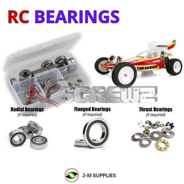 RCScrewZ Rubber Shielded Bearing Kit asc147r for Team Associated RC10 Team Car Gold Edition Kit 1/10 Electric 2WD Off-Road Buggy (#6034) | SET